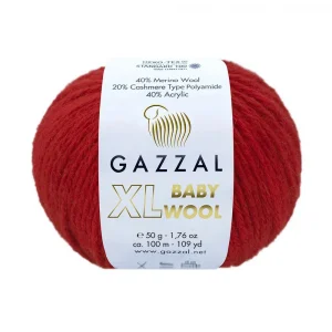 Пряжа Gazzal Baby Wool XL 811XL (красный)