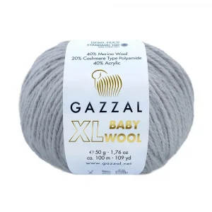 Пряжа Gazzal Baby Wool XL 817XL (светло-серый)