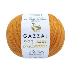 Пряжа Gazzal Baby Wool XL 837XL (оранжевый)