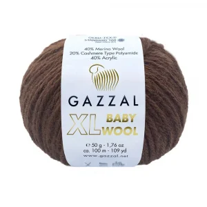Пряжа Gazzal Baby Wool XL 807XL (шоколад)