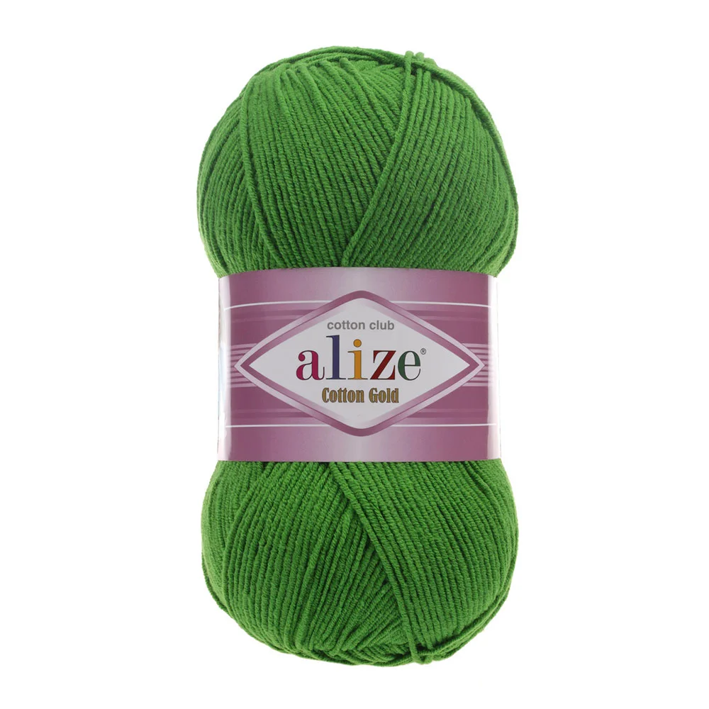 Пряжа Alize Cotton Gold 126 (зеленая трава)