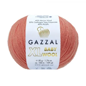 Пряжа Gazzal Baby Wool XL 819XL (коралловый)