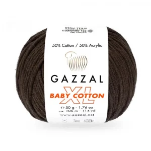 Пряжа Gazzal Baby Cotton XL 3436XL (шоколад)