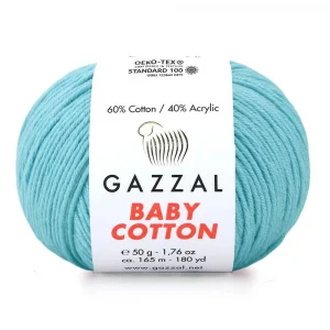 Пряжа Gazzal Baby Cotton 3451 (морская вода)