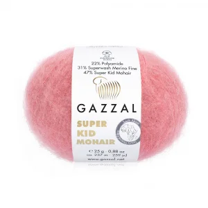 Пряжа Gazzal Super Kid Mohair 64430 (розовый)