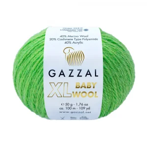 Пряжа Gazzal Baby Wool XL 821XL (салатовый)
