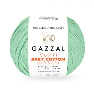 Пряжа Gazzal Cotton XL 3425XL (мятный)