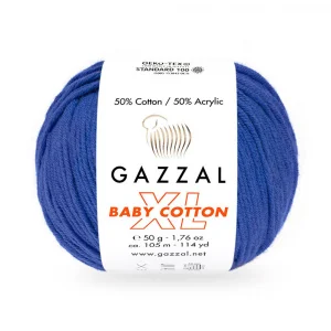 Пряжа Gazzal Baby Cotton XL 3421XL (василек)