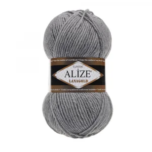 Пряжа Alize Lanagold 21 (серый меланж)