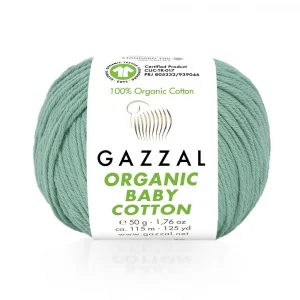 Пряжа Gazzal Organic Baby Cotton 422 (светло-бирюзовый)