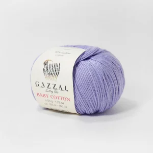 Пряжа Gazzal Baby Cotton 3420 (т.сиреневый)