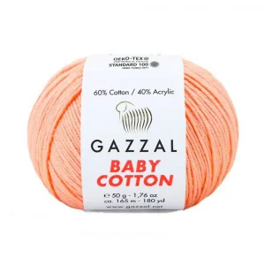 Пряжа Gazzal Baby Cotton 3412 (персик)