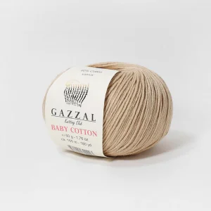 Пряжа Gazzal Baby Cotton 3424 (бежевый)