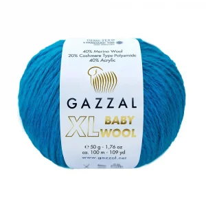 Пряжа Gazzal Baby Wool XL 822XL (темная бирюза)