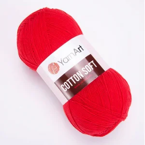 Пряжа YarnArt Cotton Soft 90 (красный)