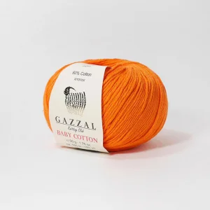 Пряжа Gazzal Baby Cotton 3419 (оранжевый)