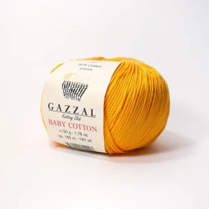 Пряжа Gazzal Baby Cotton 3416 (желток)