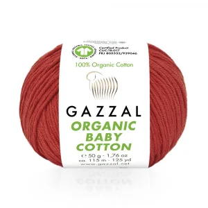 Пряжа Gazzal Organic Baby Cotton 432 (красный)