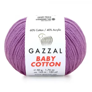 Пряжа Gazzal Baby Cotton 3414 (фиолетовый)