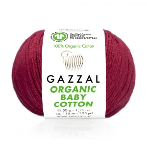 Пряжа Gazzal Organic Baby Cotton 429 (вишневый)