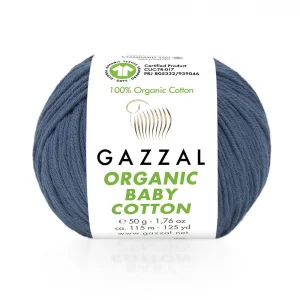 Пряжа Gazzal Organic Baby Cotton 434 (джинс)