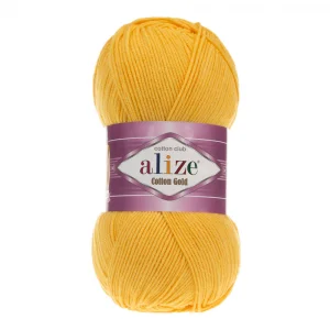 Пряжа Alize Cotton Gold 216 (темно-желтый)