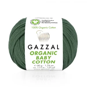 Пряжа Gazzal Organic Baby Cotton 427 (зеленый)