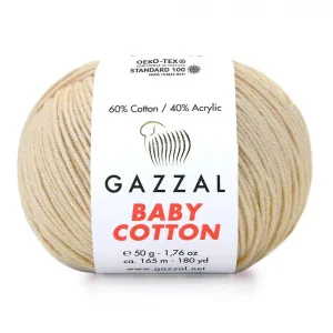 Пряжа Gazzal Baby Cotton 3445 (беж)