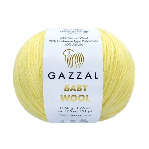 Пряжа Gazzal Baby Wool 833 (св.желый)