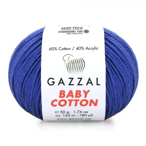 Пряжа Gazzal Baby Cotton 3421 (василек)