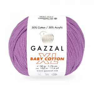 Пряжа Gazzal Baby Cotton XL 3414XL (фиолетовый)