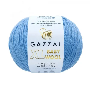 Пряжа Gazzal Baby Wool XL 813XL (голубой)