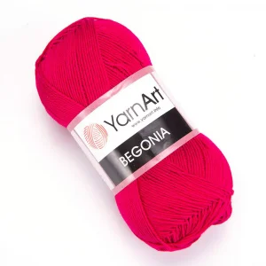 Пряжа YarnArt Begonia 6358 (ярко-розовый)