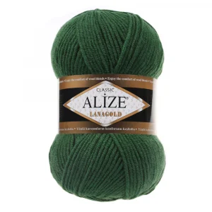 Пряжа Alize Lanagold 118 (темно-зеленый)