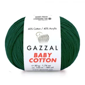 Пряжа Gazzal Baby Cotton 3467 (петроль)