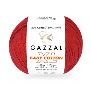 Пряжа Gazzal Baby Cotton XL 3443XL (вишня)