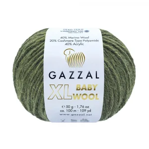 Пряжа Gazzal Baby Wool XL 840XL (хакки)