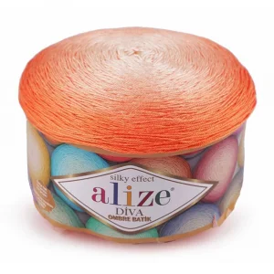 Пряжа Alize Diva Ombre Batik 7413 (оранжевый омбре)