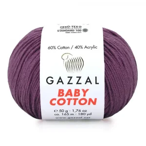 Пряжа Gazzal Baby Cotton 3441 (сливовый)