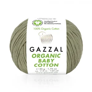 Пряжа Gazzal Organic Baby Cotton 431 (оливковый)