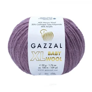 Пряжа Gazzal Baby Wool XL 843XL (сухая роза)