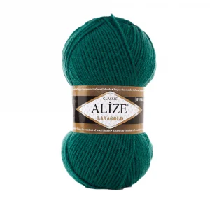 Пряжа Alize Lanagold 507 (античный зеленый)