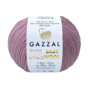 Пряжа Gazzal Baby Wool XL 845XL (пудра)
