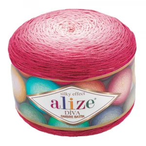 Пряжа Alize Diva Ombre Batik 7367 (розовый омбре)