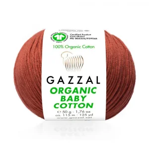 Пряжа Gazzal Organic Baby Cotton 445 (кирпичный)