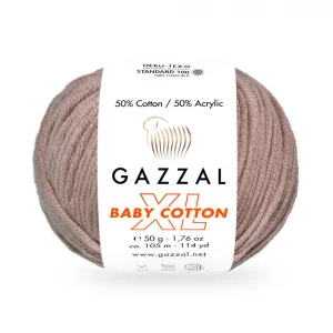 Пряжа Gazzal Baby Cotton XL 3434XL (какао)