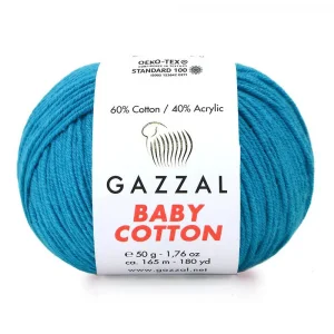 Пряжа Gazzal Baby Cotton 3428 (бирюзовый)