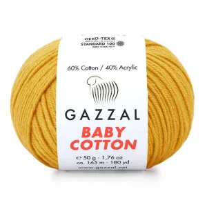 Пряжа Gazzal Baby Cotton 3447 (шафран)