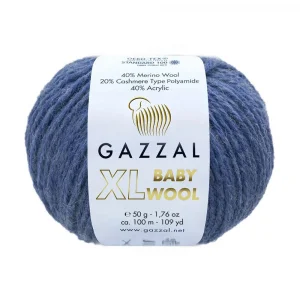 Пряжа Gazzal Baby Wool XL 844XL (джинс)