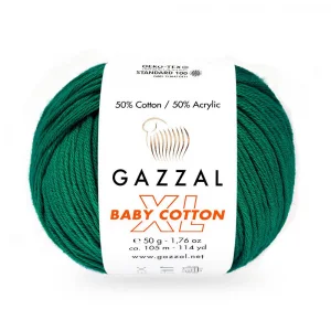 Пряжа Gazzal Cotton XL 3467XL (зеленый)